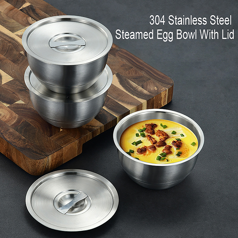 Korean Kitchen Gadgets - 1 Adet Paslanmaz Çelik Kapaklı Pilav