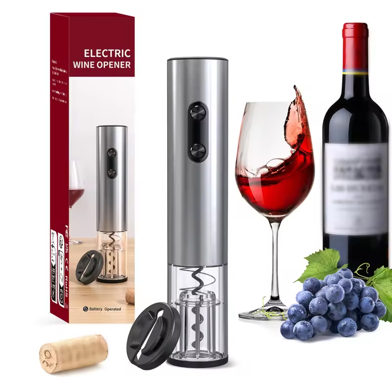 Electric Can Opener - 1/4 adet Elektrikli Şarap Şişe Açacağı