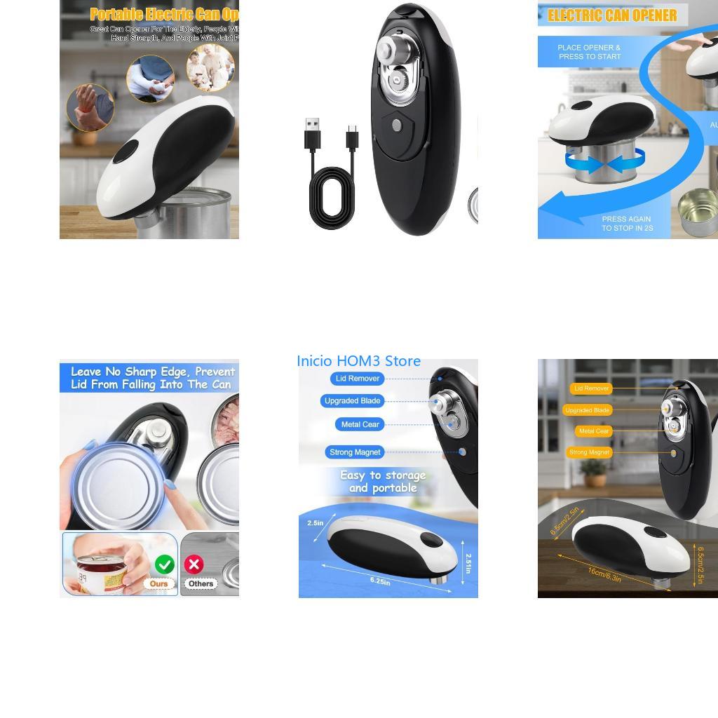Electric Can Opener - A5YD Elektrikli Konserve Açacağı pürüzsüz Yan