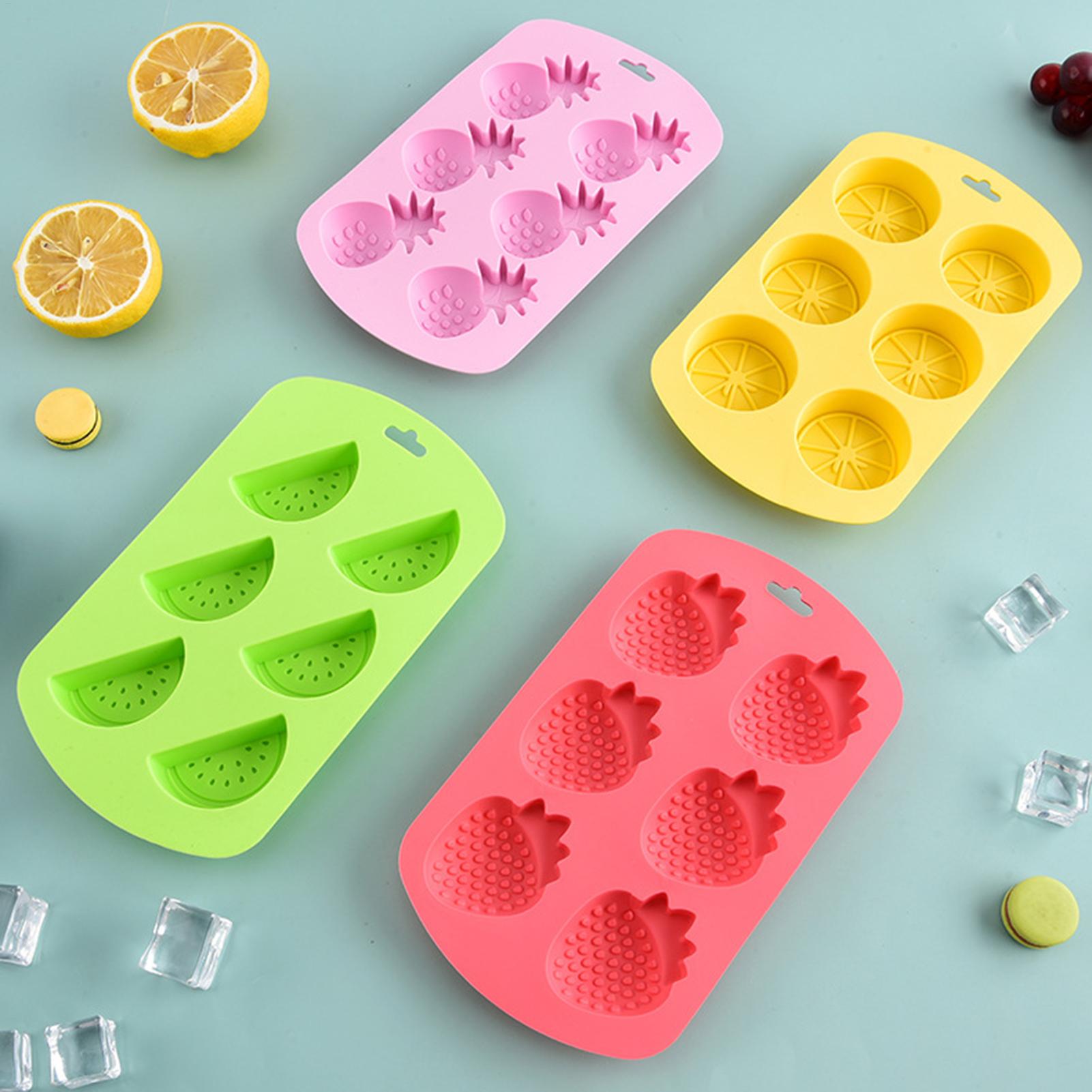 Silicone Mold Baking - 6 Bölmeli Meyve Şekilli Silikon Şeker
