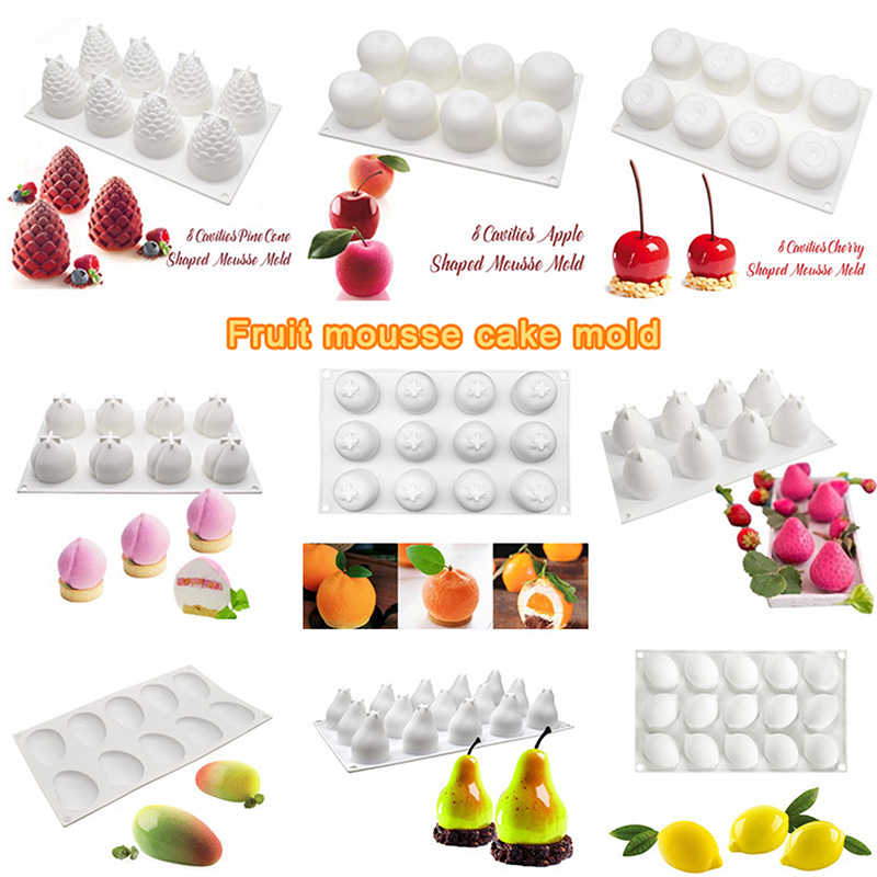 Silicone Mold Baking - Gıda Sınıfı Silikon Meyve Serisi Kek
