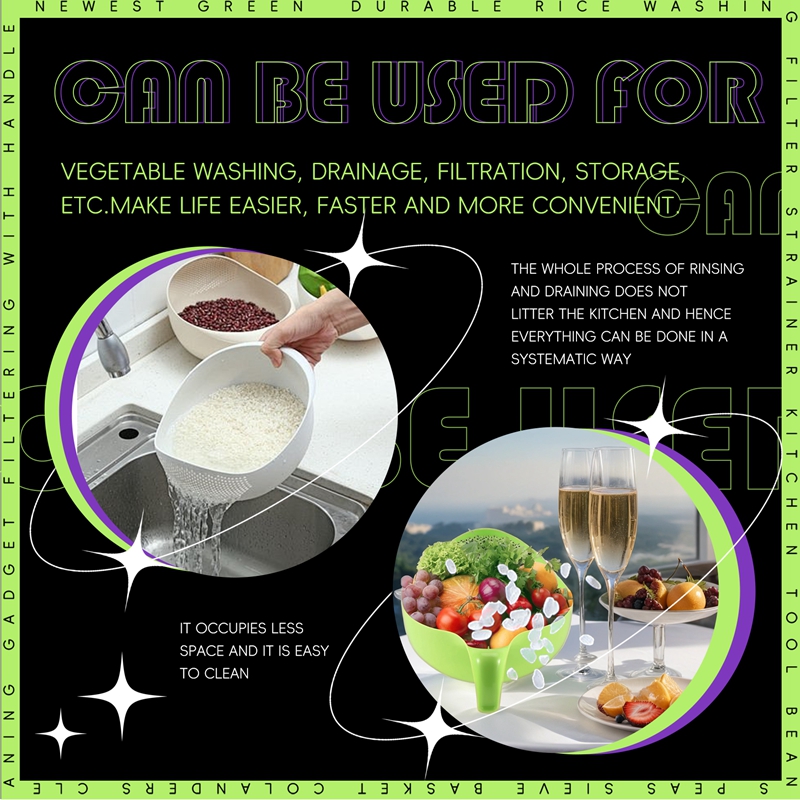 Kitchen Gadgets Rice Filter - Pirinç Yıkama Filtresi Süzgeci Mutfak Aleti