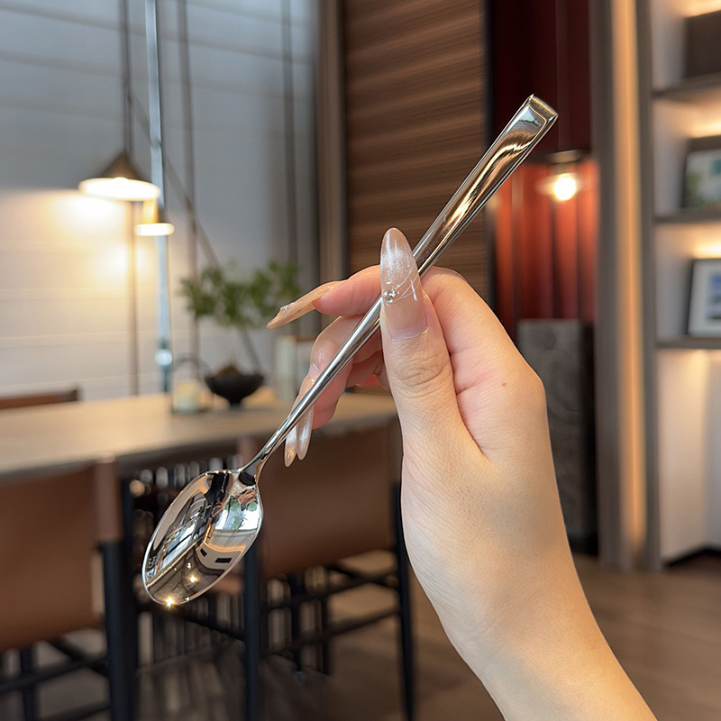 Korean Kitchen Gadgets - Kore paslanmaz çelik kaşık uzun sap