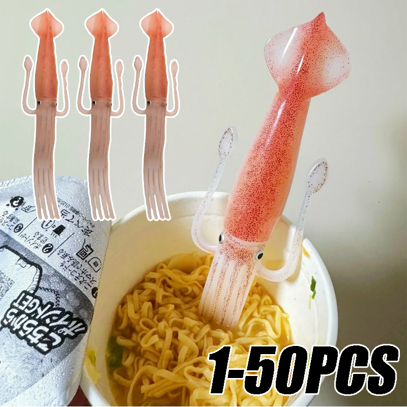 Kitchen Gadgets Japanese - 1-50 adet ahtapot temalı yemek çatalı
