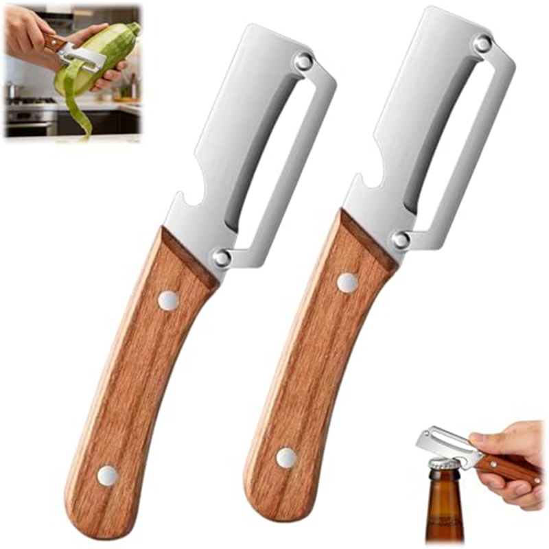 Kitchen Gadgets In - Paslanmaz Çelik Mutfak Soyacağı, Ahşap Saplı