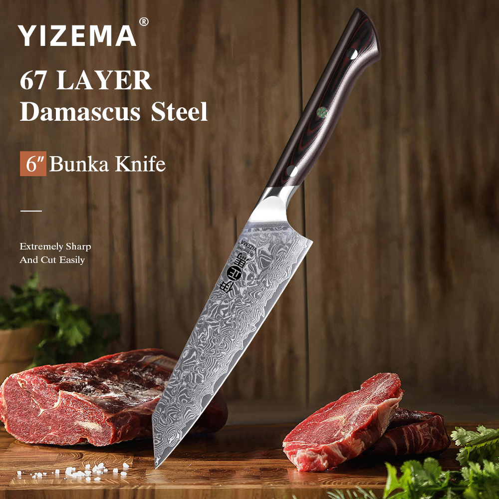 Kitchen Gadgets Japanese - YIZEMA 6 inç Bunka Bıçağı Yüksek