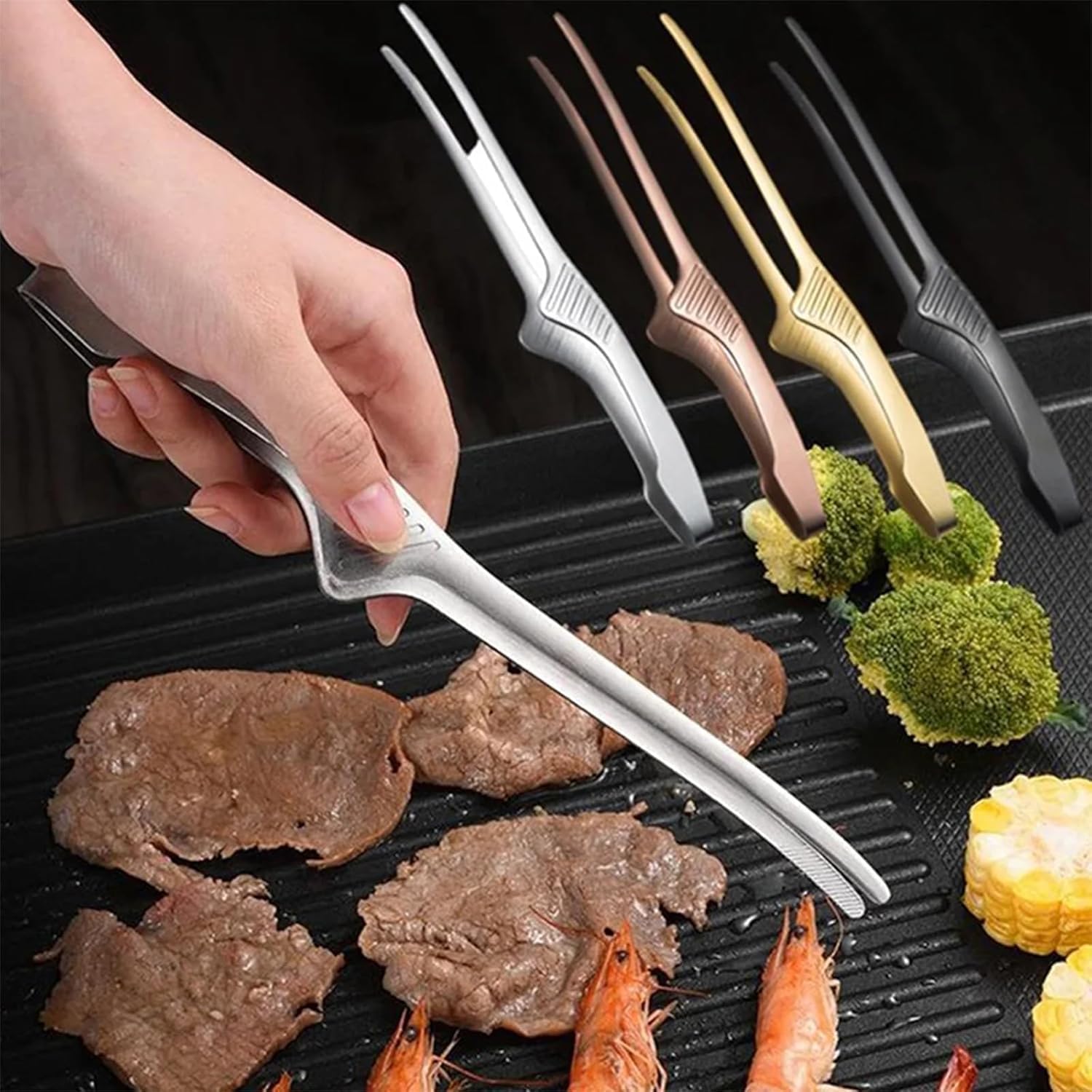 Korean Kitchen Gadgets - 1/2/5 adet paslanmaz çelik yemek maşası