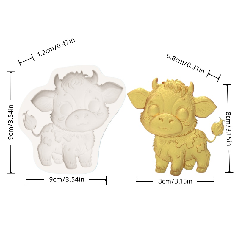 Sevimli İnek Şekilli Kalıp Kar - Silicone Mold Baking incelemesi ve fiyatı