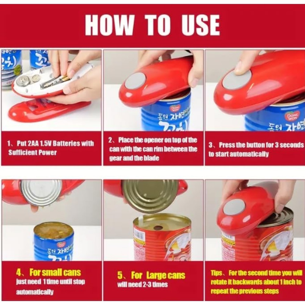 1 adet kırmızı elektrik konser - Electric Can Opener incelemesi ve fiyatı