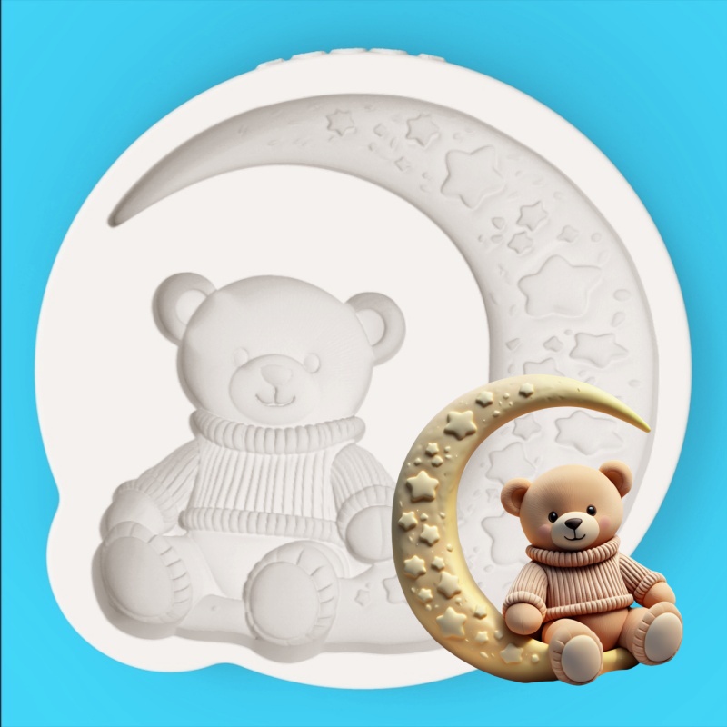 [Yıldız ve Ay Şekilli Ayı Sili - Silicone Mold Baking incelemesi ve fiyatı