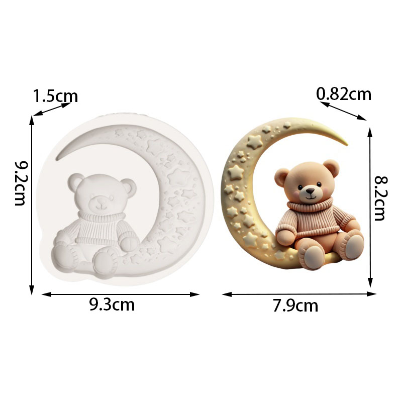 [Yıldız ve Ay Şekilli Ayı Sili - Silicone Mold Baking incelemesi ve fiyatı
